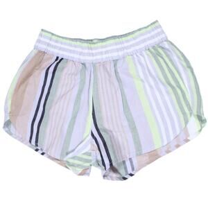 Kavu Aberdeen shorts in Blossom Row womens stripe hiking S NEW $45 100% Cotton